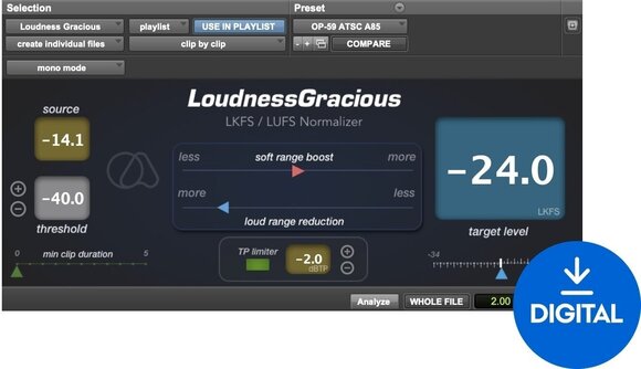 Studio software plug-in effect Quiet Art LoudnessGracious (Digitaal product) - 1