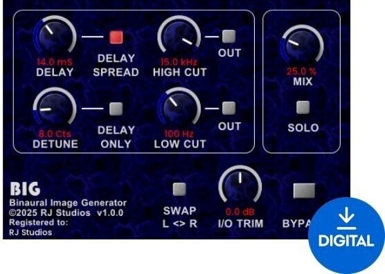 Студио софтуер Plug-In ефект Raising Jake Studios BIG (Дигитален продукт)