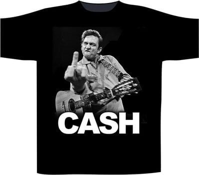 Shirt Johnny Cash The Bird Black S Shirt - 1