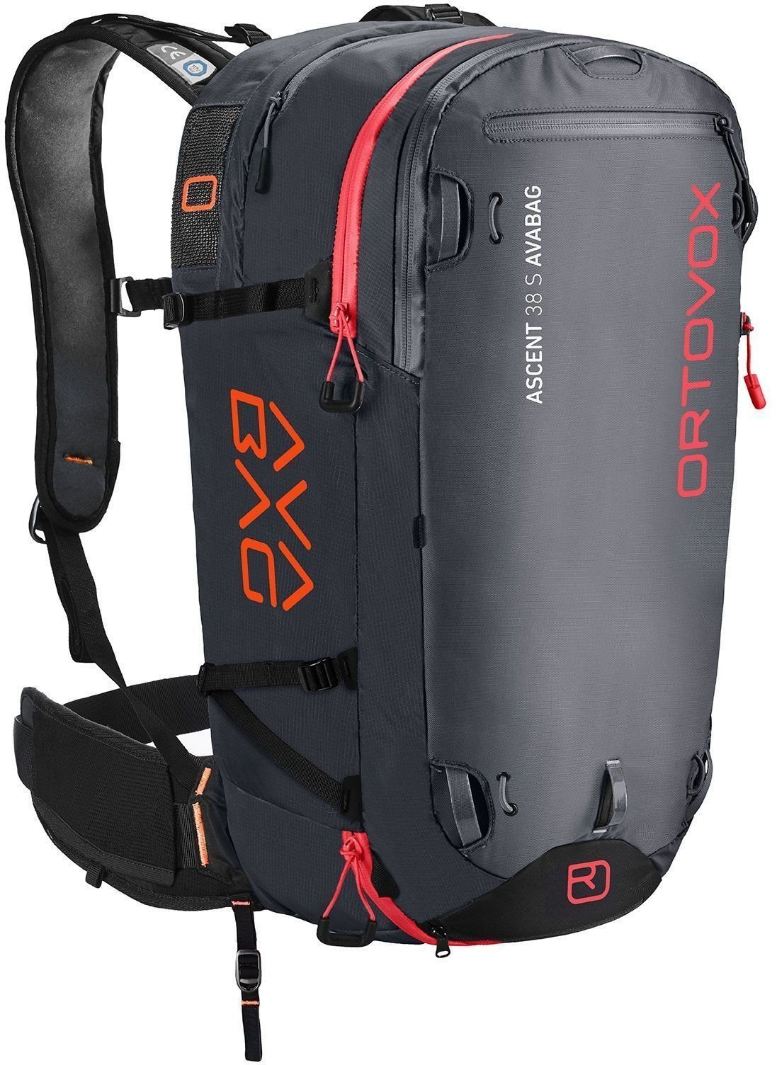 Bolsa de viaje de esquí Ortovox Ascent 38 S Avabag Kit Black Anthracite Bolsa de viaje de esquí