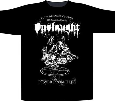 T-Shirt Onslaught Power From Hell Short Sleeve T-Shirt Black M - 1