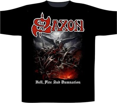 Camiseta de manga corta Saxon Hell, Fire And Damnation I Camiseta de manga corta Black S - 1