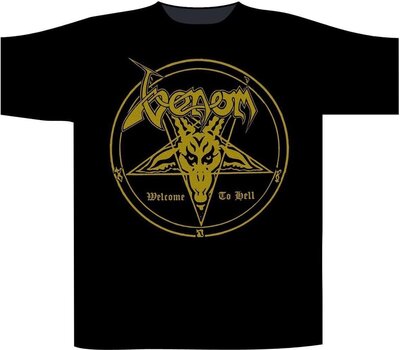 T-Shirt Venom Welcome To Hell Gold Short Sleeve T-Shirt Black S - 1