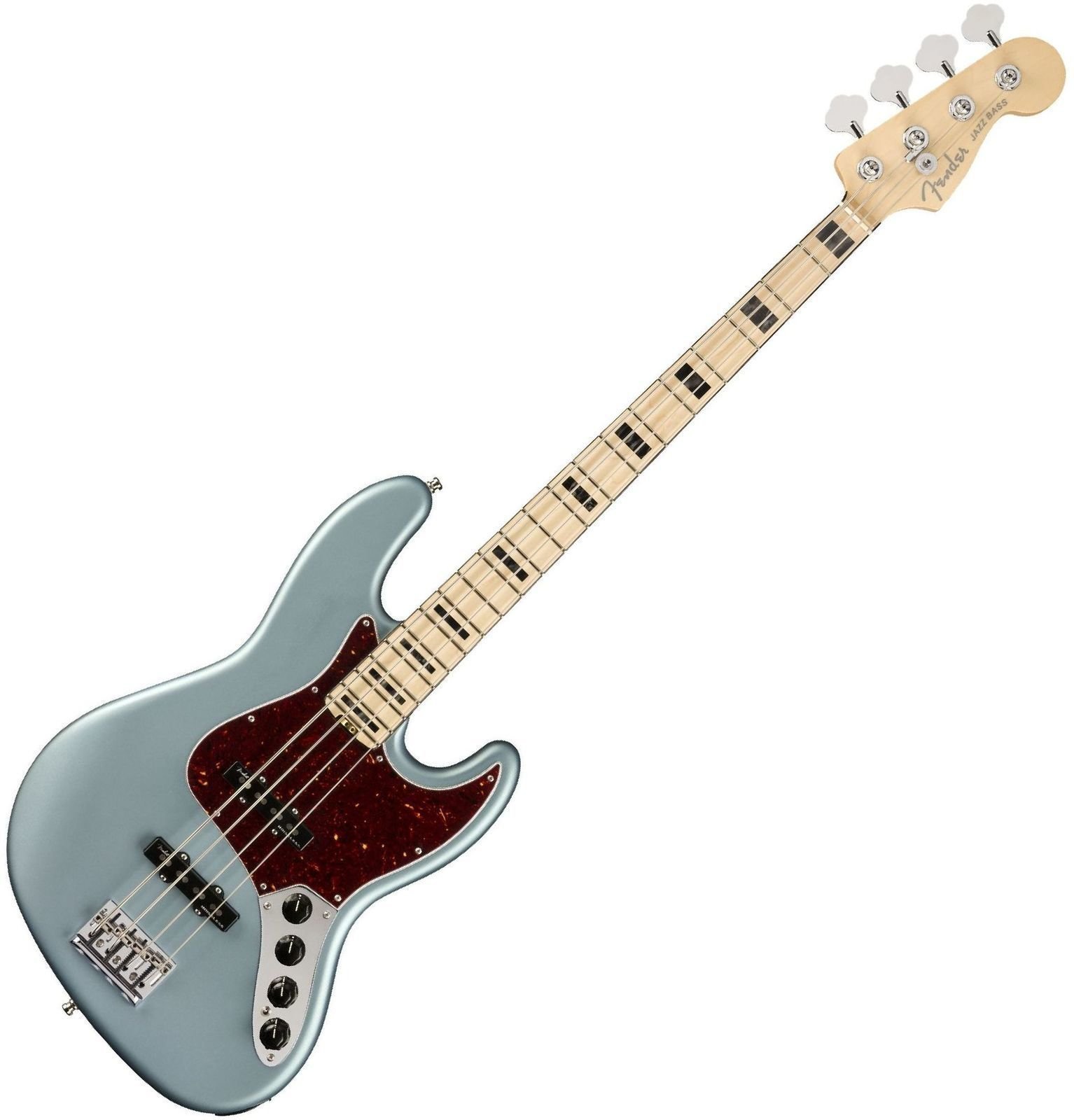 Elektrische basgitaar Fender American Elite Jazz Bass Maple Satin Ice Blue Metallic