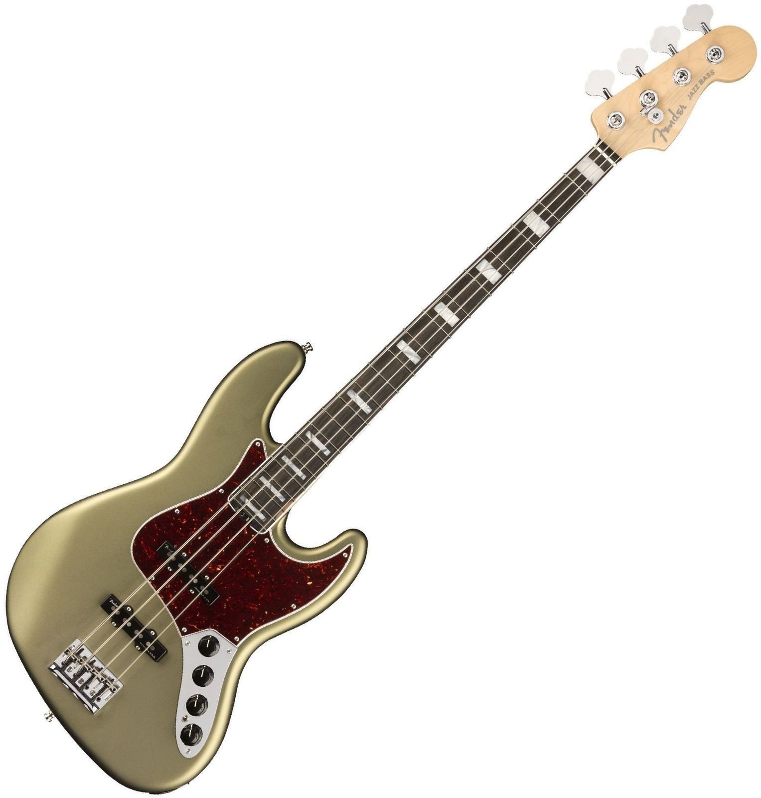 E-Bass Fender American Elite Jazz Bass Ebony Satin Jade Pearl Metallic