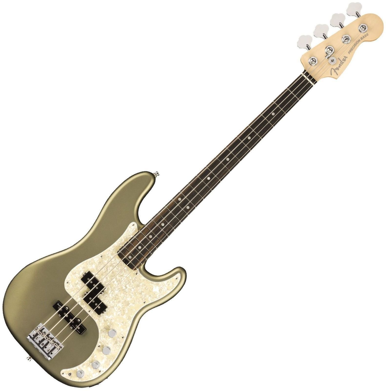E-Bass Fender American Elite Precision Bass Ebony Satin Jade Pearl Metallic