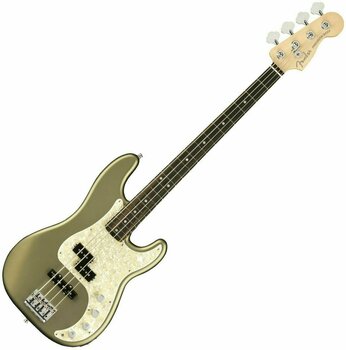 E-Bass Fender American Elite Precision Bass Ebony Satin Jade Pearl Metallic - 1
