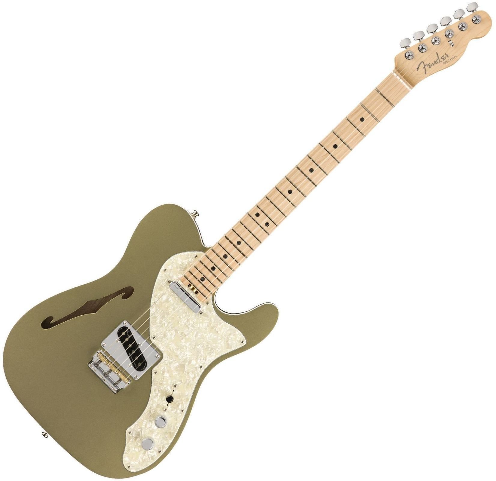 Guitare électrique Fender American Elite Telecaster Thinline Maple Satin Jade Pearl Metallic