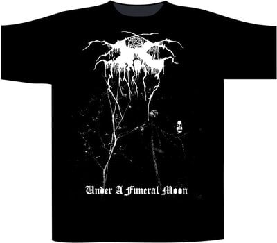 T-Shirt Darkthrone Under A Funeral Moon / Album Short Sleeve T-Shirt Black L - 1