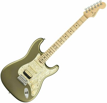 Electric guitar Fender American Elite Stratocaster HSS ShawBucker Maple Satin Jade Pearl Metallic - 1