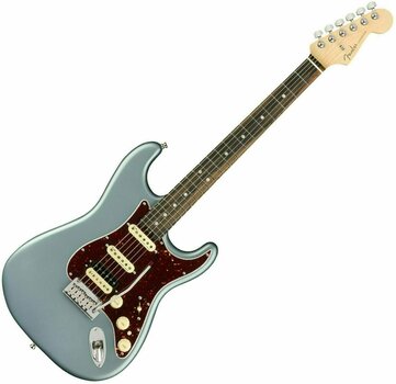 Electric guitar Fender American Elite Stratocaster HSS ShawBucker Ebony Satin Ice Blue Metallic - 1