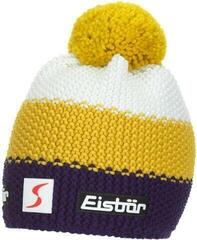 Eisbär Star Pompon Skipool Beanie Purple/Mustard/White Eisbär Star Pompon Skipool Beanie Purple/Mustard/White