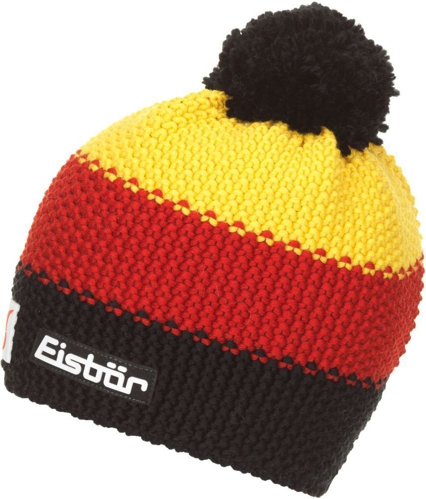 Zimowa czapka Eisbär Star Pompon SP Beanie Black/Red/Yellow UNI Zimowa czapka