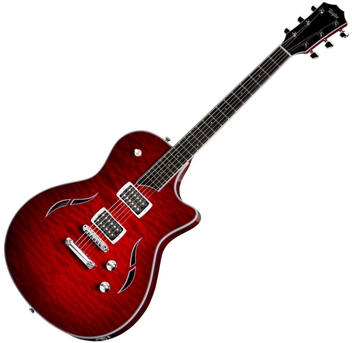 Halvakustisk gitarr Taylor Guitars T3 Ruby Red Burst