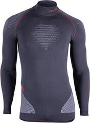 UYN Evolutyon Mens Shirt LS Turtleneck Charcoal/White/Red S/M UYN Evolutyon Mens Shirt LS Turtleneck Charcoal/White/Red S/M