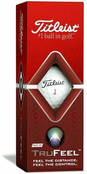 Golfball Titleist TruFeel 3+1 Gratis White - 1
