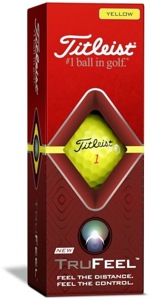 Нова топка за голф Titleist TruFeel 3+1 Gratis Yellow