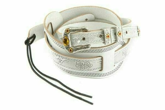 Leather guitar strap Gretsch Vintage Leather guitar strap White - 1