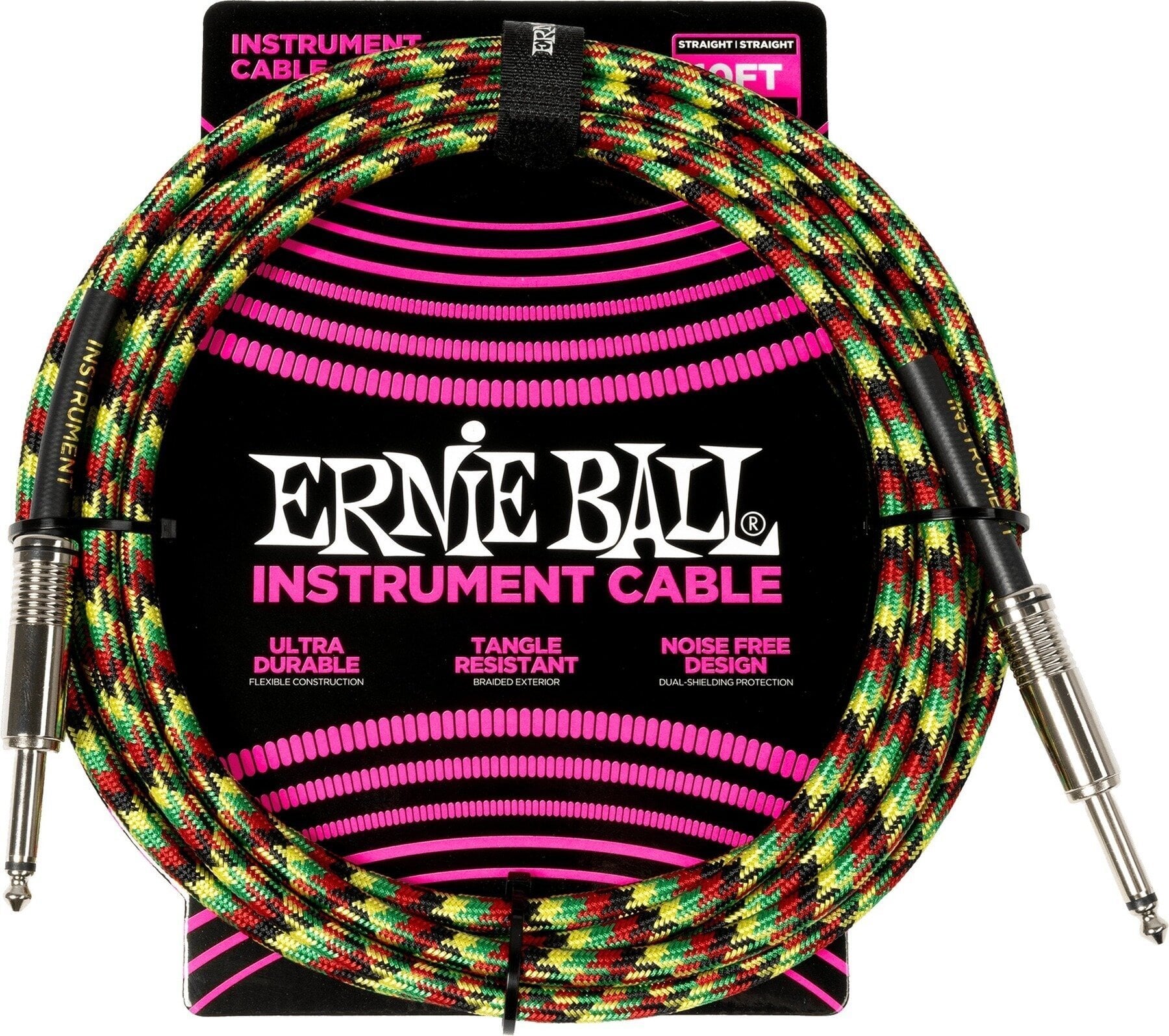 Инструментални кабл Ernie Ball Braided Good Vibrations 3m Ravni - Ravni Инструментални кабл