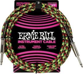 Instrument Cable Ernie Ball Braided Good Vibrations 3 m Straight - Straight Instrument Cable