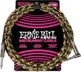 Instrument Cable Ernie Ball Braided Good Vibrations 3 m Straight - Angled Instrument Cable