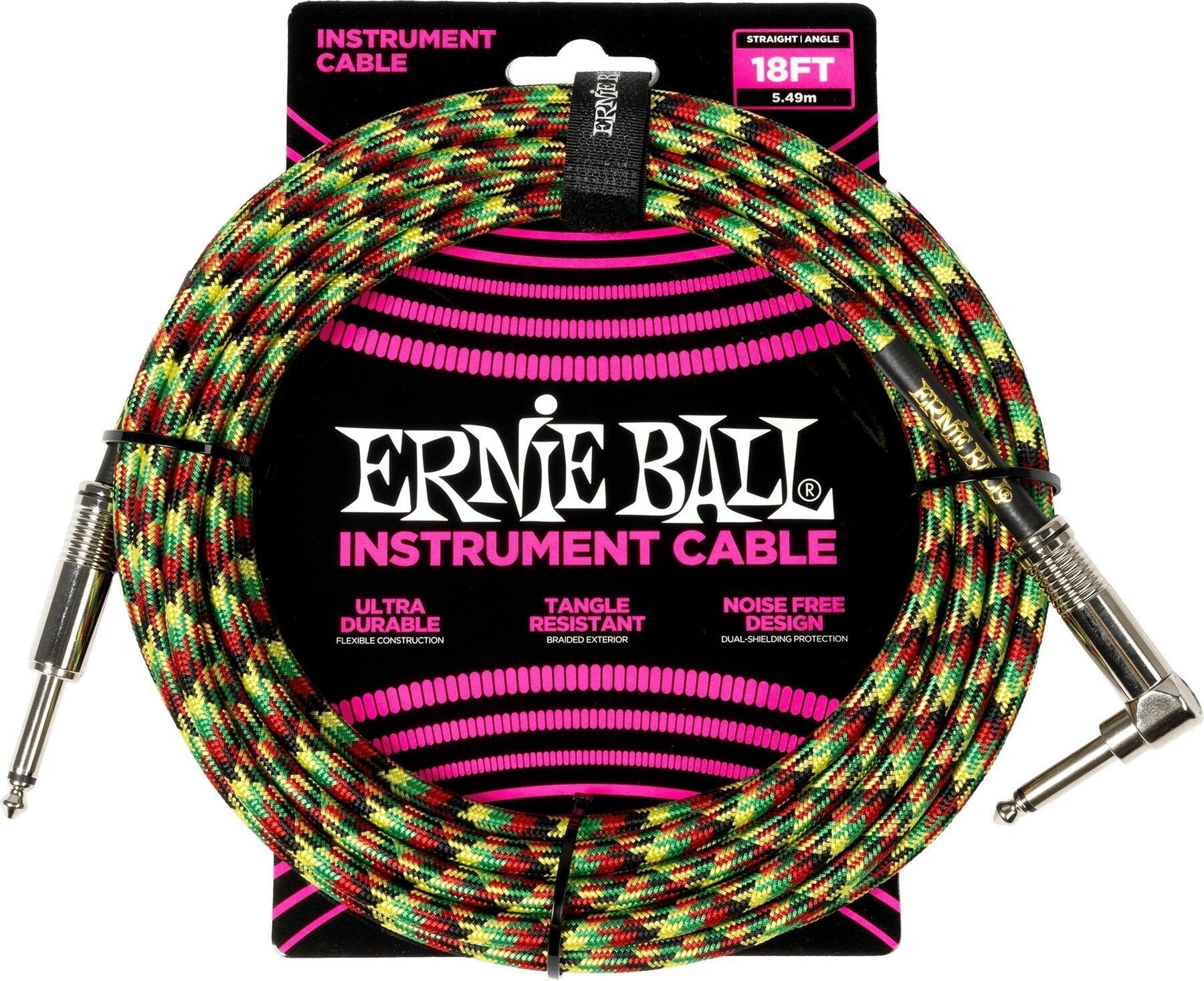 Инструментални кабл Ernie Ball Braided Good Vibrations 5,5 m Pravo – Pod uglom Инструментални кабл