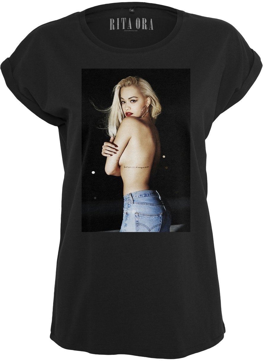 Camiseta de manga corta Rita Ora Camiseta de manga corta Topless Mujer Black XL