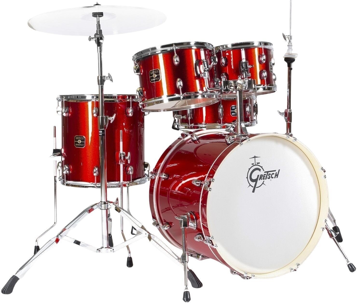 Kit de batería Gretsch Drums Energy 4 Piece HWP Red Kit de batería