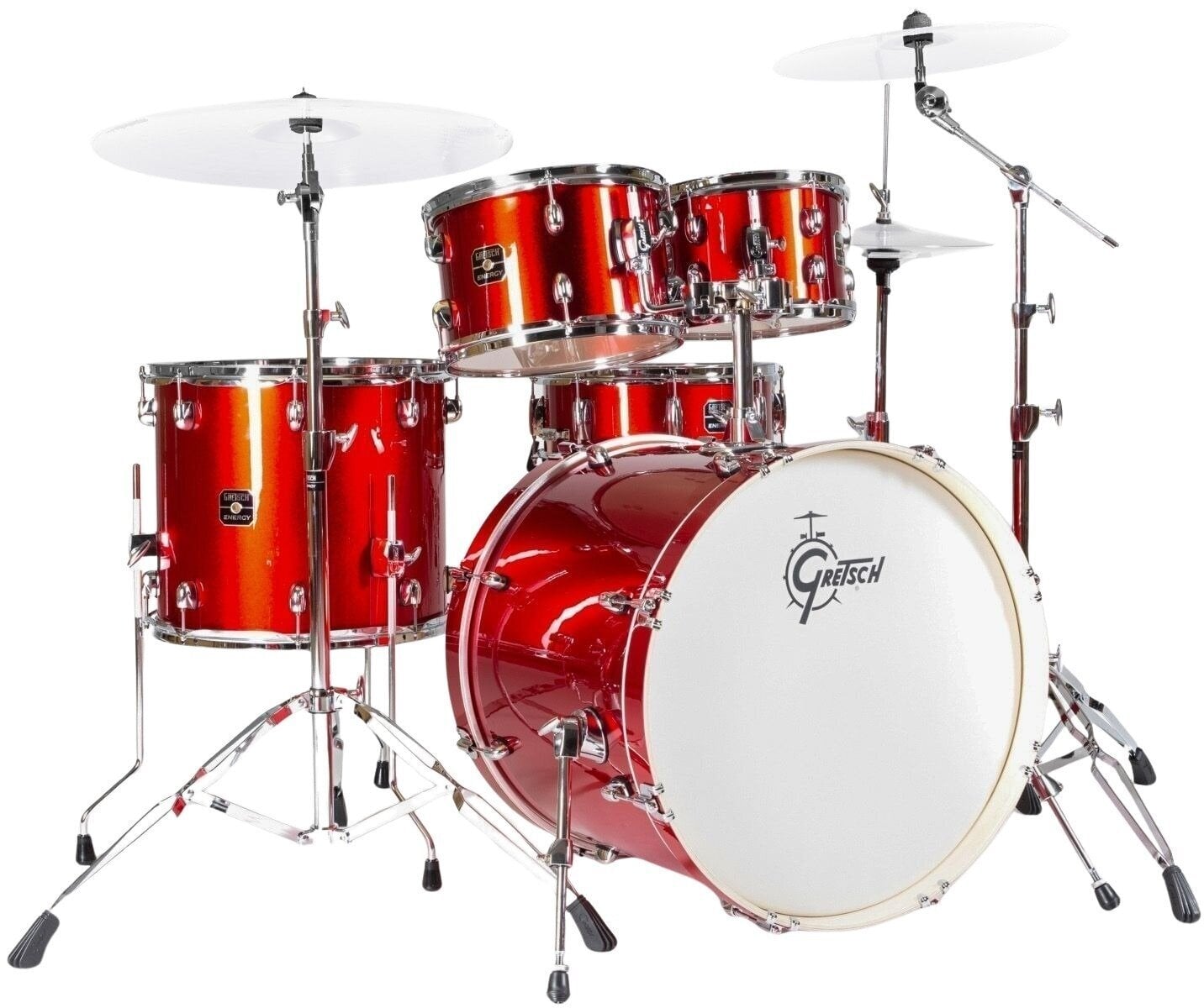 Kit de batería Gretsch Drums Energy 5 Piece HWP 22 Red Kit de batería