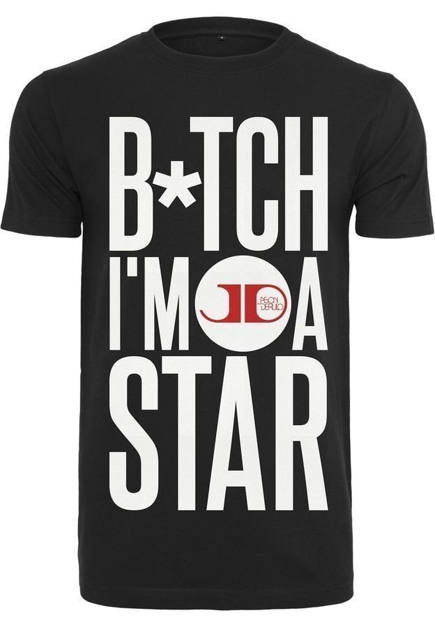 Camiseta de manga corta Jason Derulo Camiseta de manga corta B*tch I'm A Star Black S