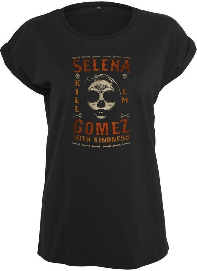 Camiseta de manga corta Selena Gomez Camiseta de manga corta Kill Em Skull Negro M