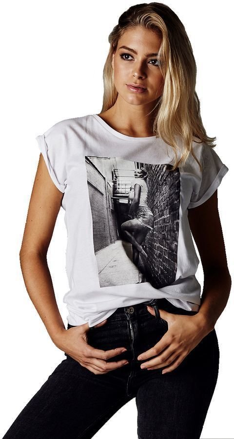 T-shirt Rita Ora White Wall White XL T-shirt