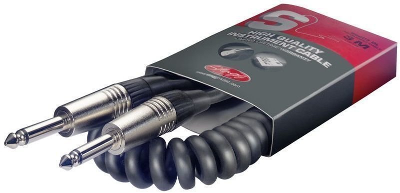Câble pour instrument Stagg SGCC-DL Noir 3 m Droit - Droit