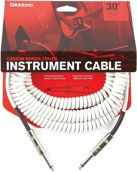 Instrument Cable D'Addario PW-CDG-30 White 9,14 m Straight - Straight - 1