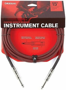 Instrument Cable D'Addario PW-BG-15 Red 4‚59 m Straight - Straight - 1