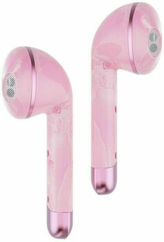 True trådlös in-ear Happy Plugs Air 1 Pink Marble - 1