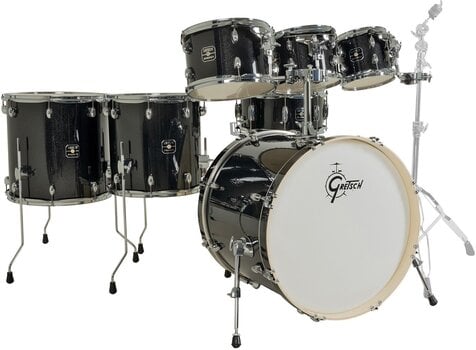 Drumkit Gretsch Drums Energy 7 Piece Black Sparkle Drumkit - 1