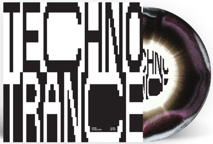 Disco de vinilo Armin Van Buuren & Adam Beyer & D-Shake - Techno Trance / No Mercy (Black/White/Pink Effect Coloured) (12" SP)