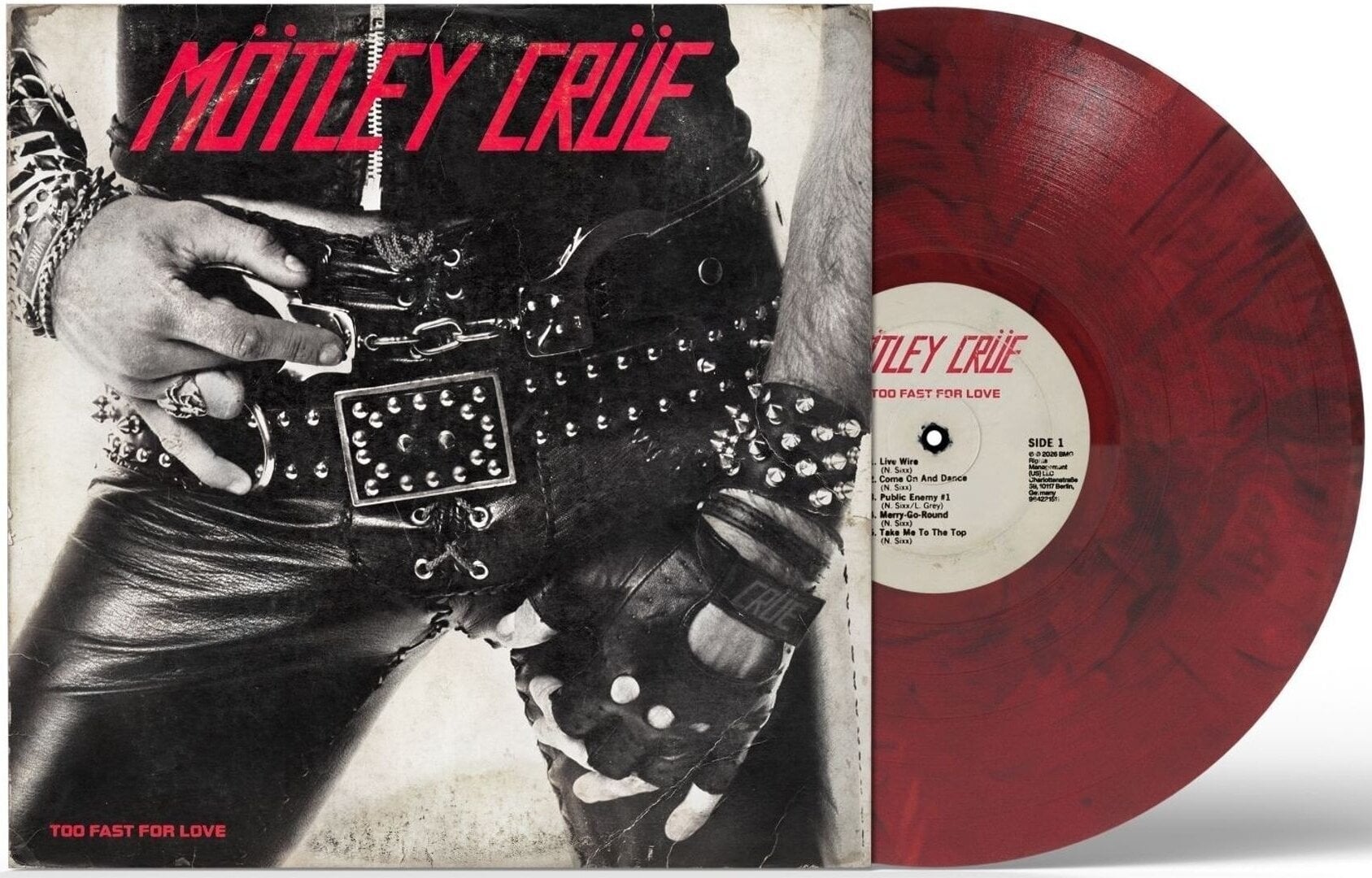 Disco de vinilo Mötley Crüe - Too Fast For Love (Reissue) (Remastered) (45th Anniversary Edition) (Limited Edition) (Red/Black Marble Coloured) (LP)