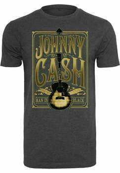 T-Shirt Johnny Cash T-Shirt Man In Black Charcoal XL - 1