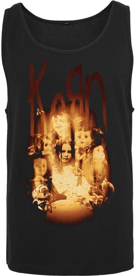 T-shirt Korn Face in the Fire Black S T-shirt