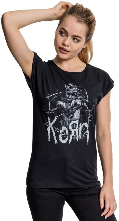 T-shirt Korn Cracked Glass Black XL T-shirt