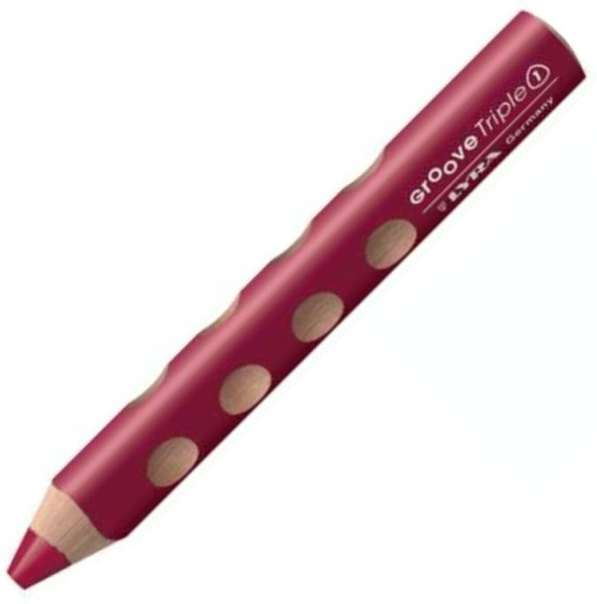 Colour Pencil Lyra Groove TripleOne Ergonomic Triangular 3-In-1 Coloured Pencil Bordeaux 1 pc