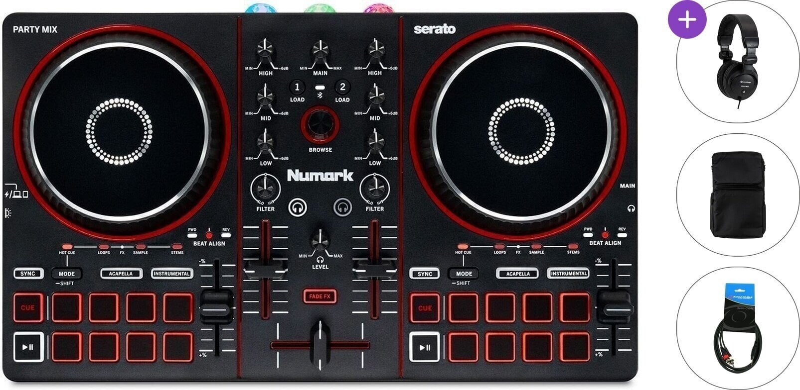 DJ kontroler Numark Party Mix MKIII Standard SET DJ kontroler