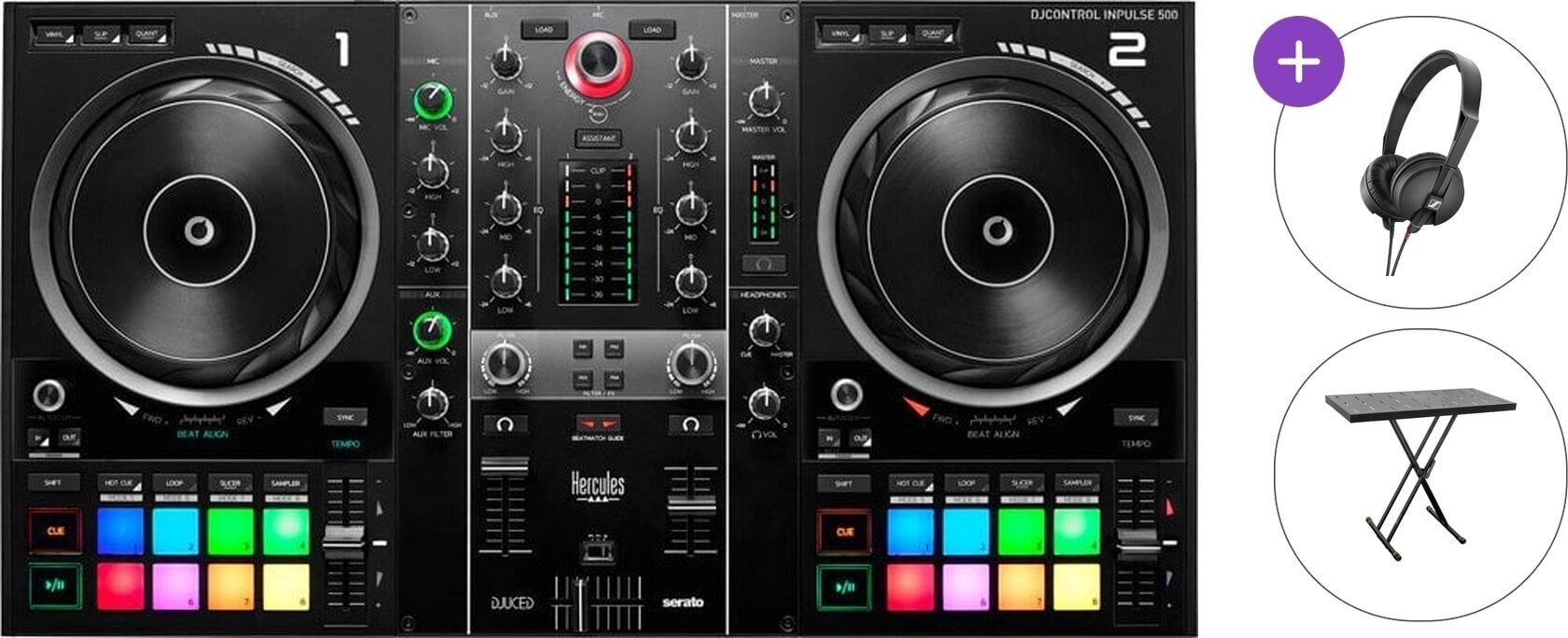 DJ-controller Hercules DJ DJControl Inpulse 500 Premium SET DJ-controller