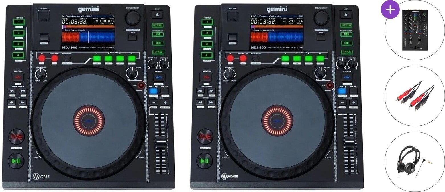 Lecteur de bureau Gemini MDJ-900 Premium SET Lecteur de bureau
