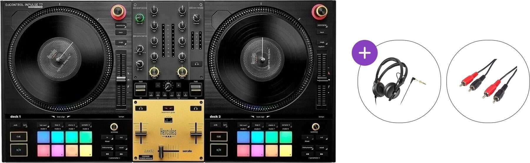 DJ kontroler Hercules DJ Inpulse T7 Special edition Basic SET DJ kontroler