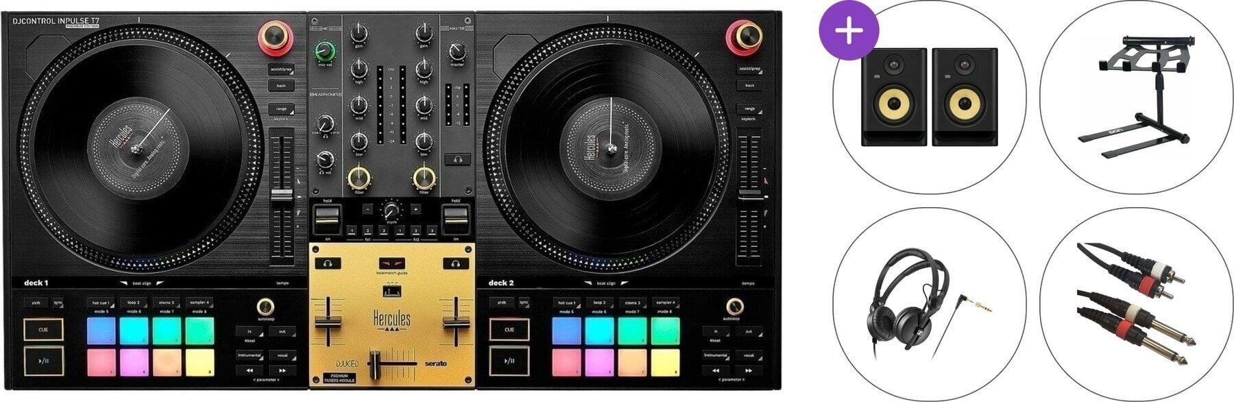 DJ kontroler Hercules DJ Inpulse T7 Special edition Premium SET DJ kontroler