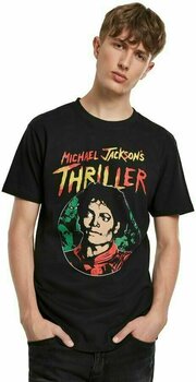 Shirt Michael Jackson Shirt Thriller Portrait Heren Zwart L - 1