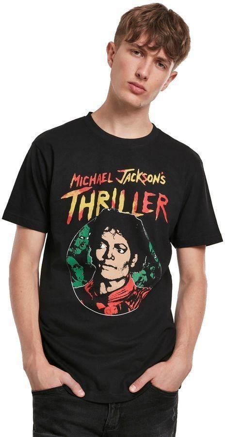 Skjorte Michael Jackson Skjorte Thriller Portrait Mand Sort XL